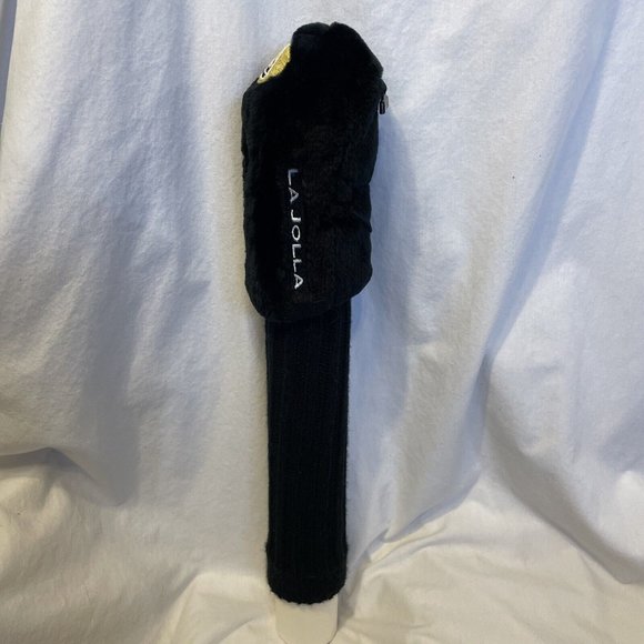 La Jolla Lady Accent Golf Club Headcover Black Gold 16" long Great Used Conditi - Picture 3 of 10